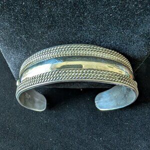 Vintage Sterling Silver Cuff Bracelet Mexico